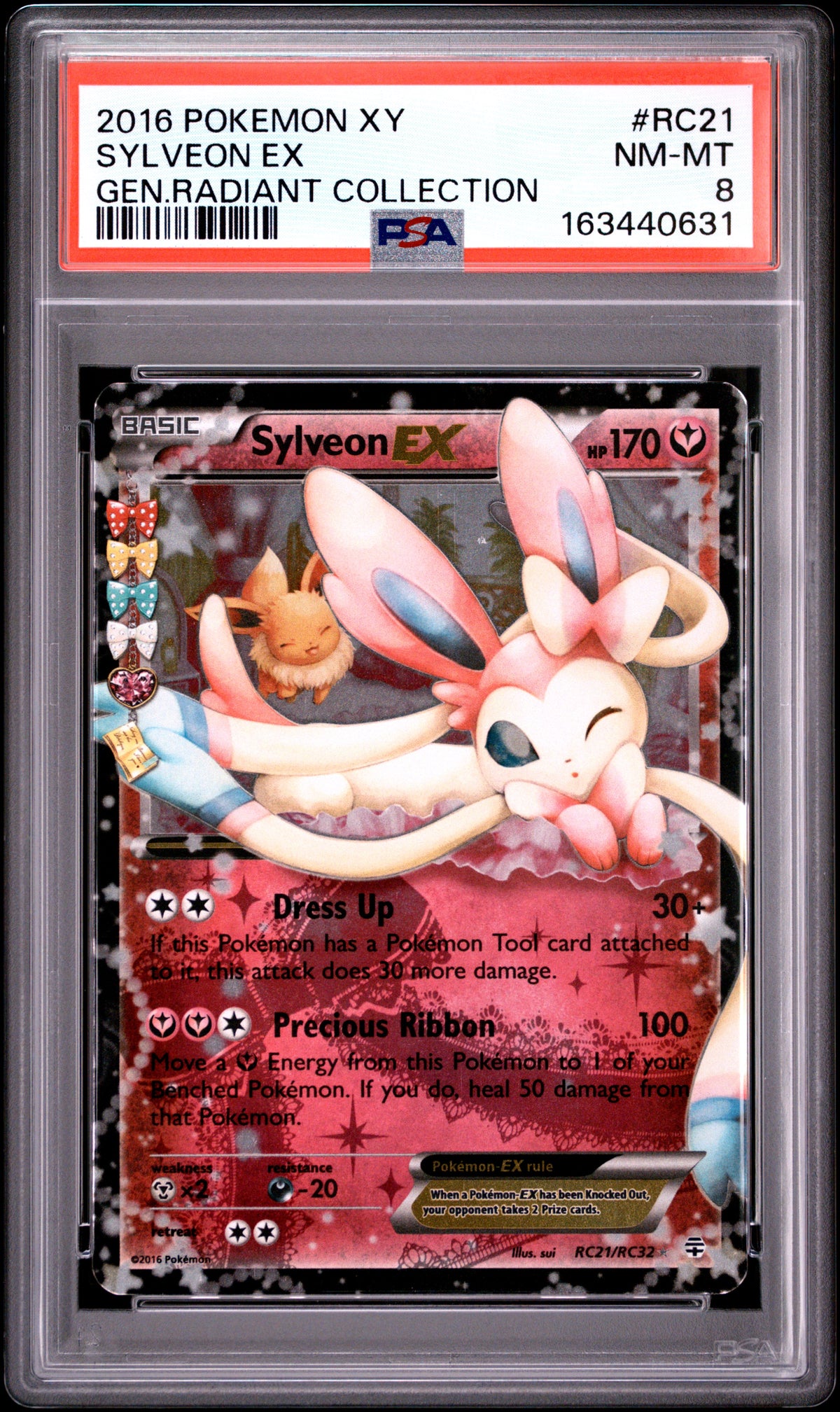 PSA 8 - Sylveon EX RC21/RC32 XY Generations Radiant [JEC] - Pokemon