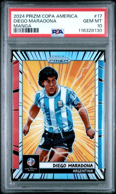 PSA 10 - Diego Maradona Prizm Manga 2024 #17 SSP - Football