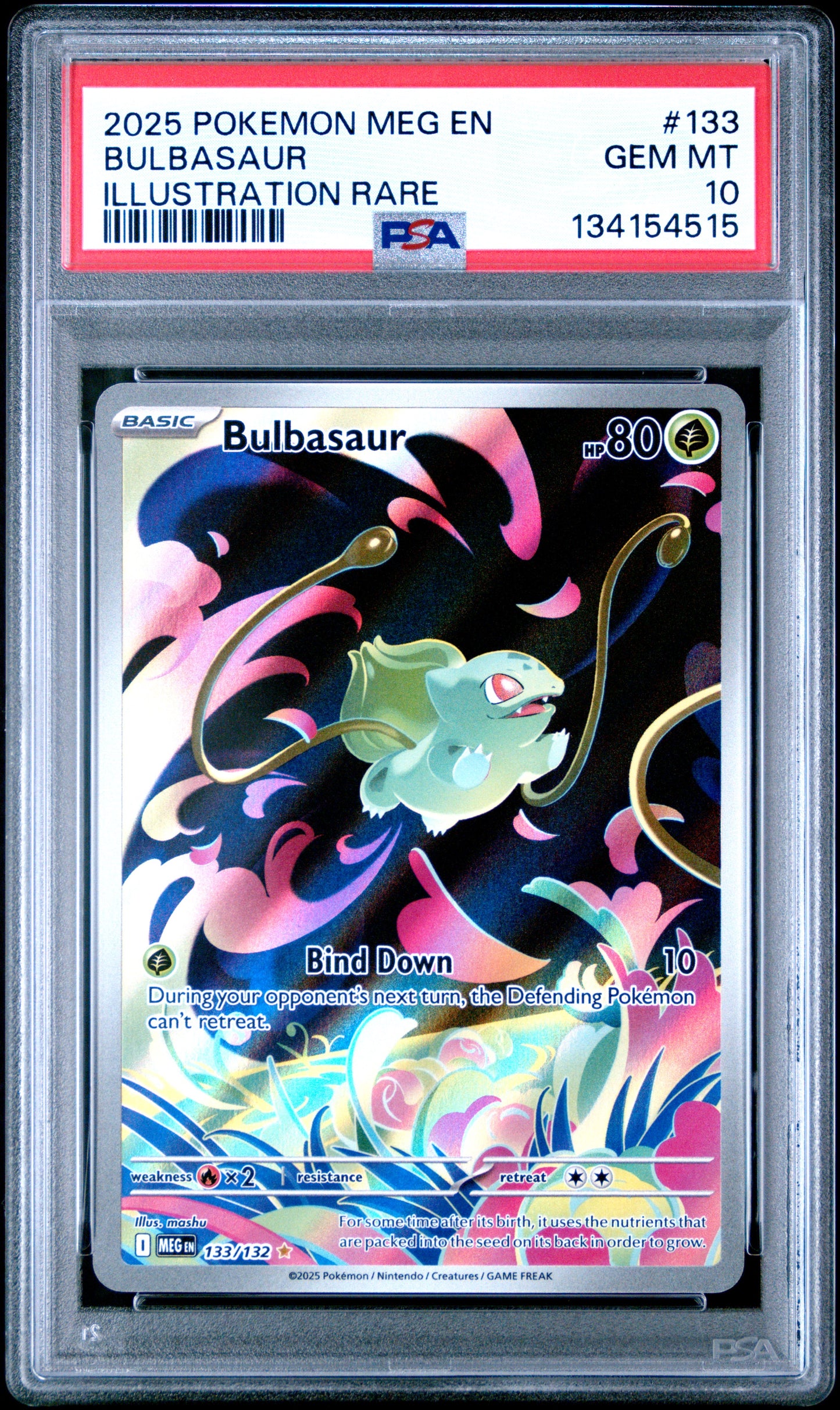 PSA 10 - Bulbasaur 133/132 Illustration Rare MEG Mega Evolutions - Pokemon