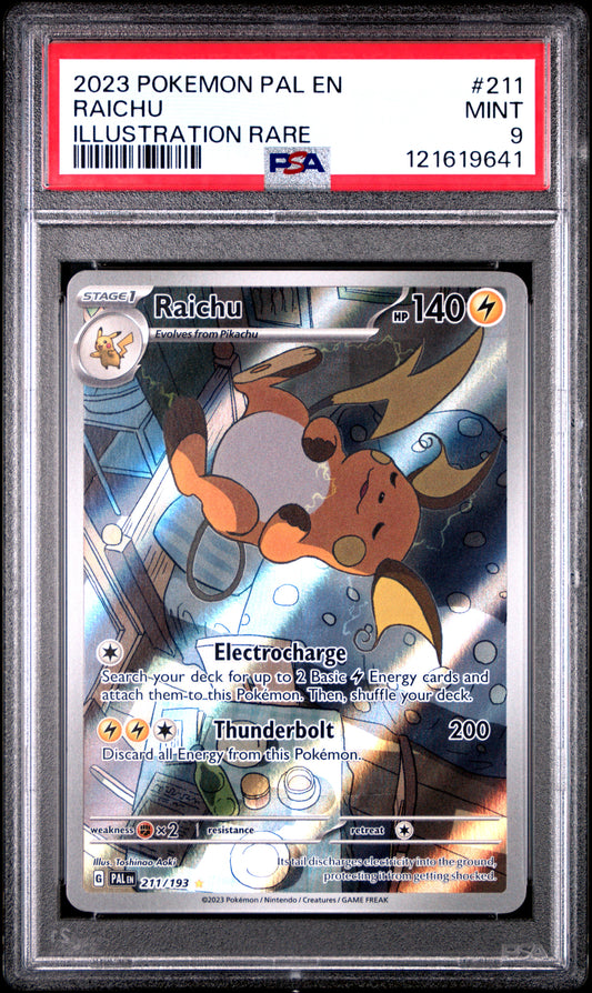 PSA 9 - Raichu 211/193 Illustration Rare SV Paldea Evolved - Pokemon
