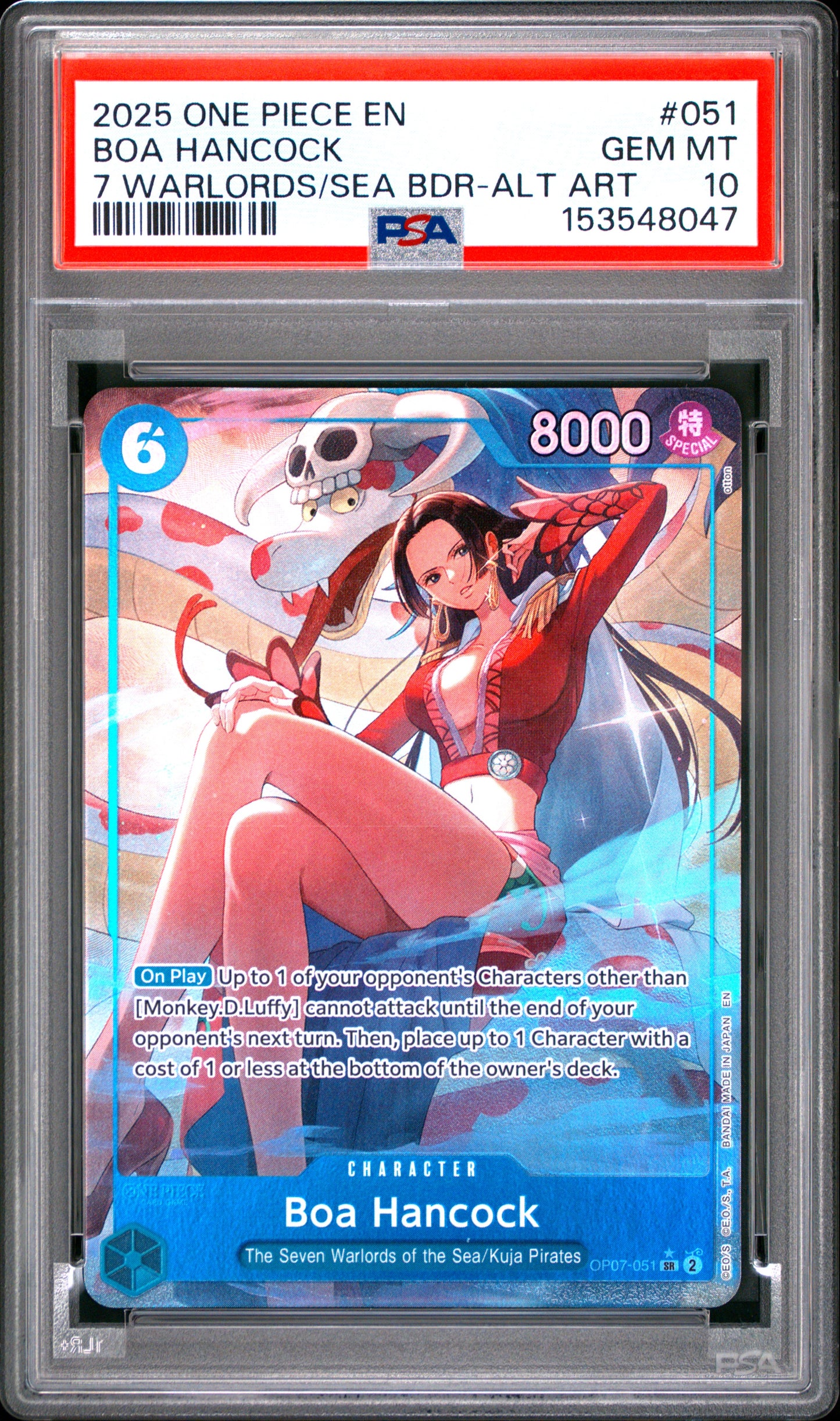 PSA 10 - Boa Hancock OP07-051 Alternate Art x047 - One Piece