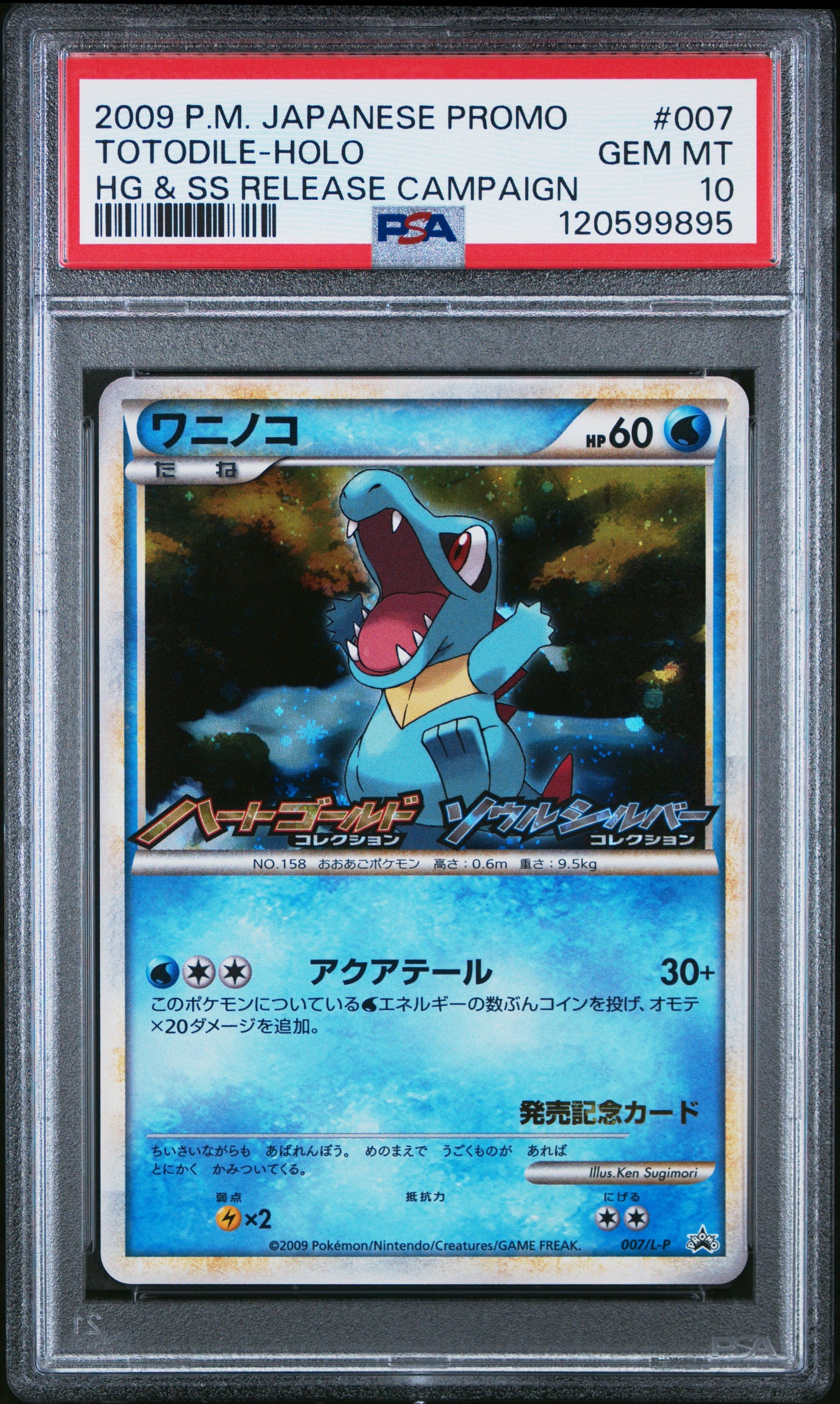 PSA 10 - Chikorita Cyndaquil Totodile /L-P [SEQ] HG&SS Campaign Promo - Pokemon