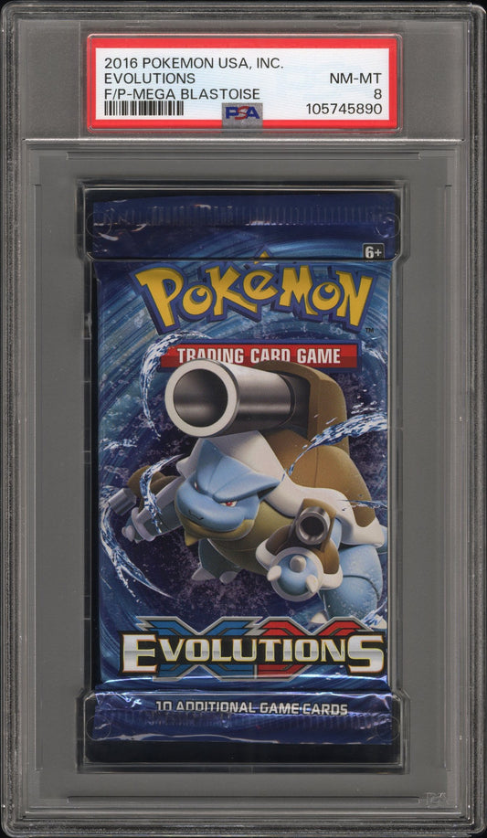 PSA 8 - XY Evolutions (Mega Blastoise) Foil Pack - Pokemon