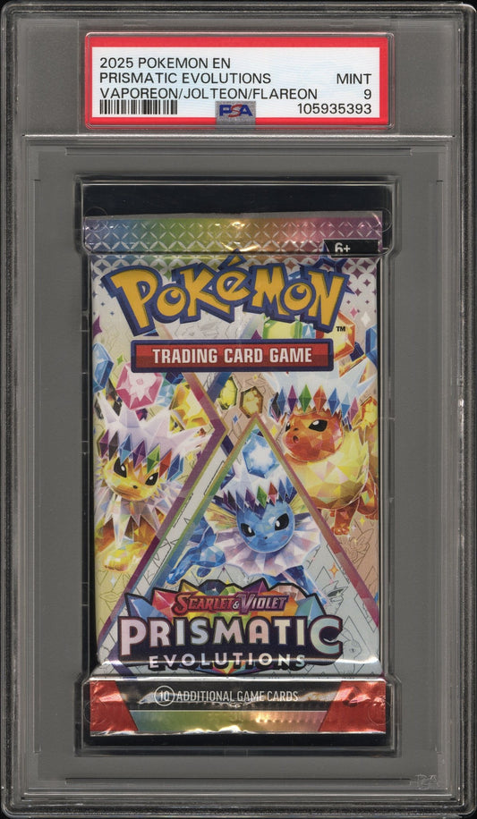 PSA 9 - Prismatic Evolutions (Jolteon Vaporeon Flareon) Foil Pack - Pokemon