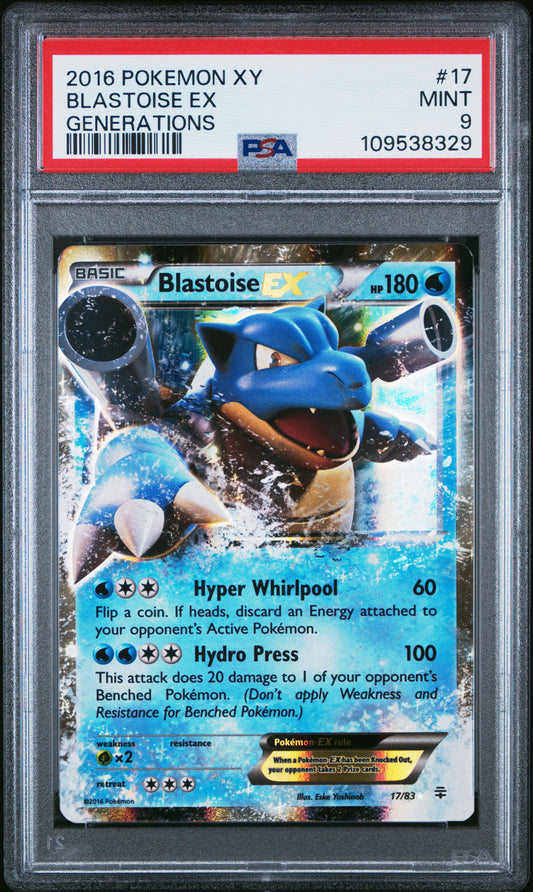 PSA 9 - Blastoise EX 17/83 XY Generations - Pokemon