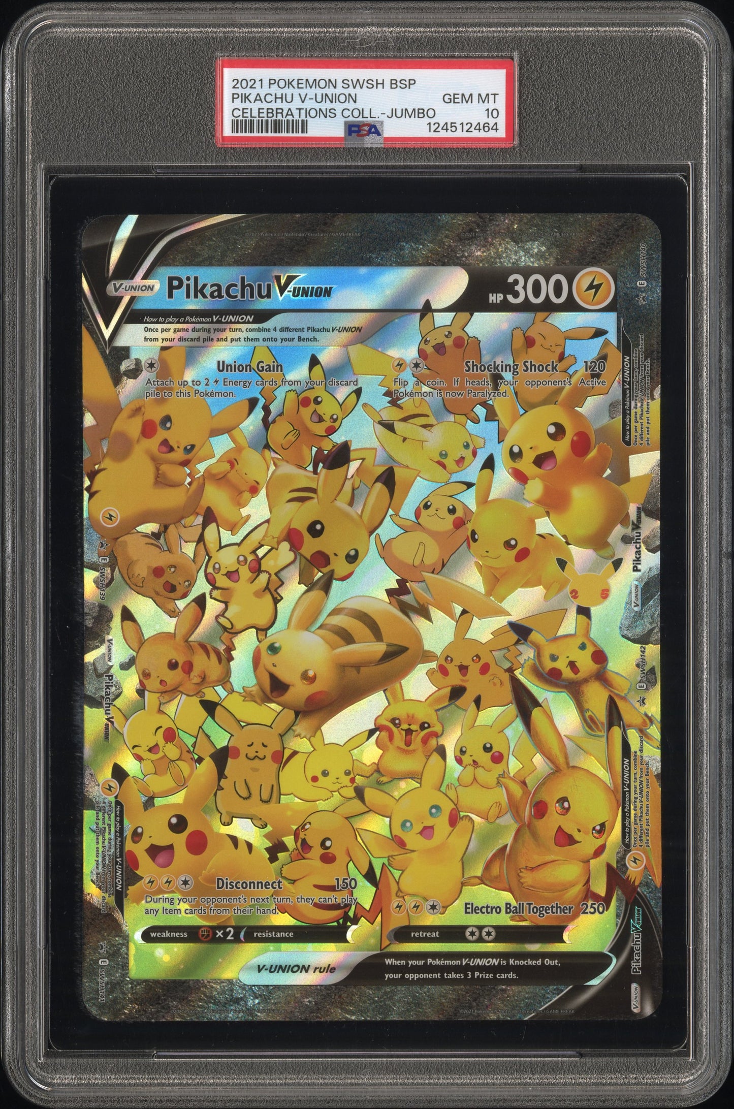 PSA 10 - Pikachu V-Union JUMBO Celebrations Collection Promo - Pokemon