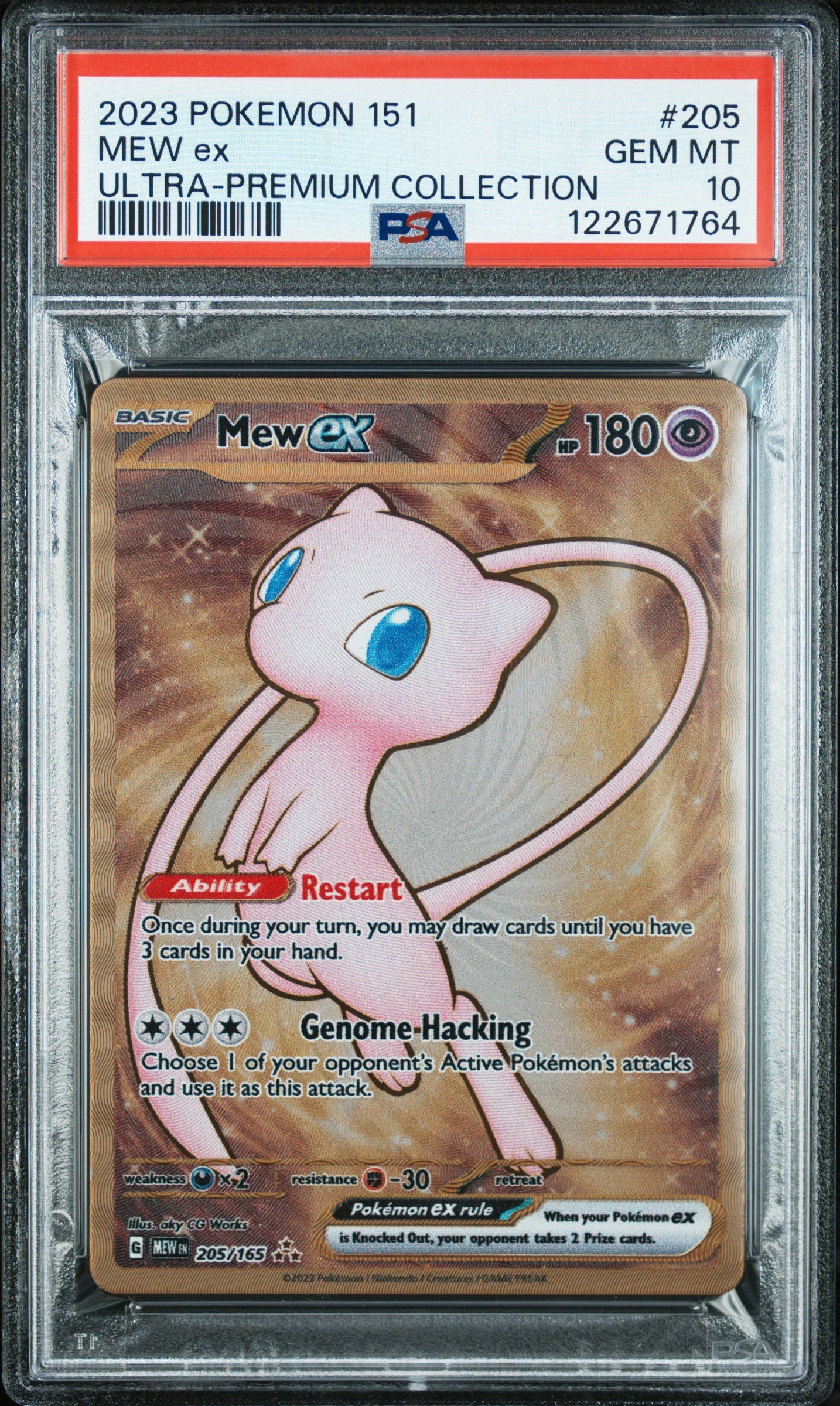 PSA 10 - Mew ex 205/165 Metal SV MEW 151 English Ultra Premium Collection - Pokemon