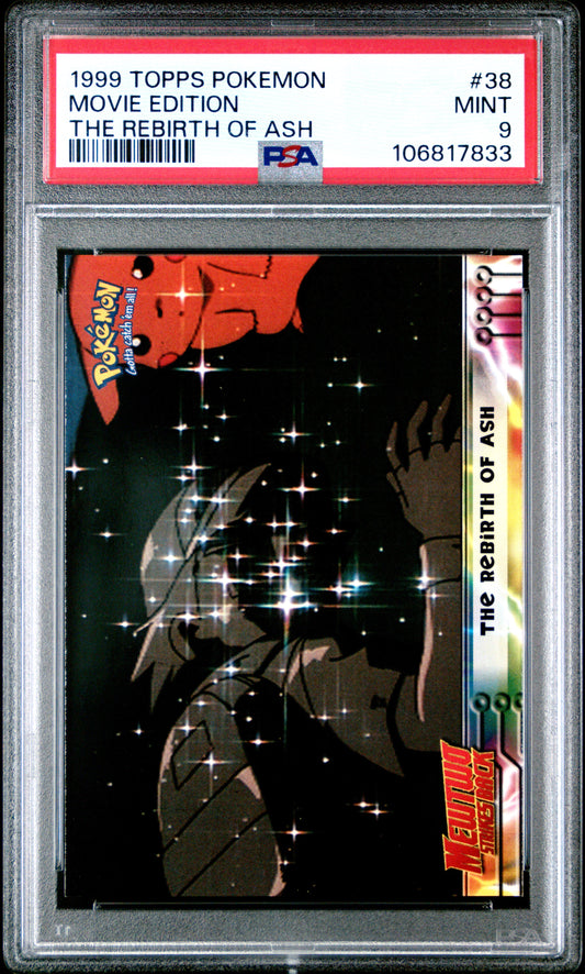 PSA 9 - Rebirth of Ash #38 1999 TOPPS Movie Edition - Pokemon