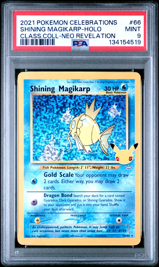 PSA 9 - Shining Magikarp 66/64 SWSH Celebrations Classic Collection - Pokemon