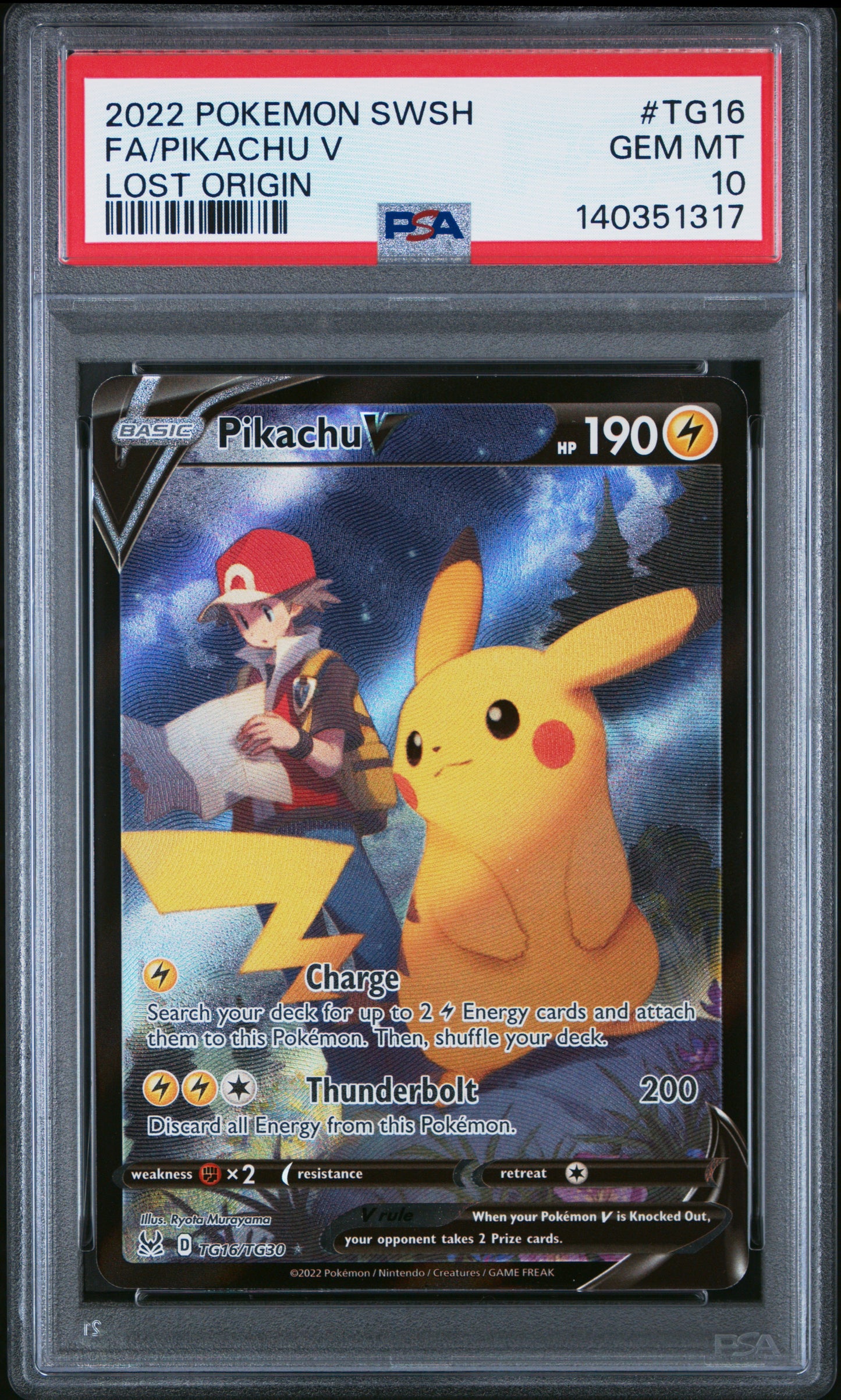 PSA 10 - Pikachu V TG16/TG30 SWSH Lost Origin - Pokemon