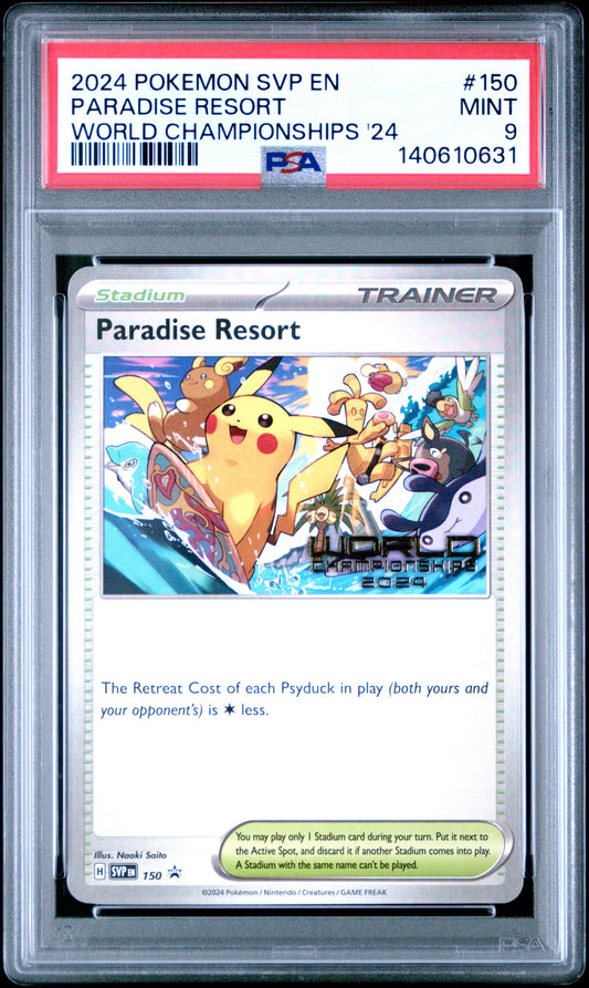 PSA 9 - Paradise Resort SVP150 2024 World Championships - Pokemon