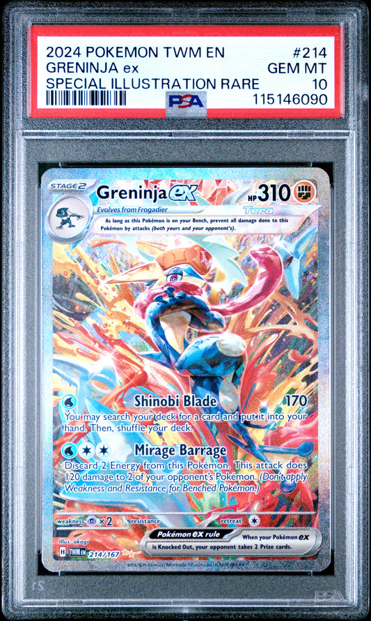 PSA 10 - Greninja ex 214/167 SIR SV Twilight Masquerade - Pokemon