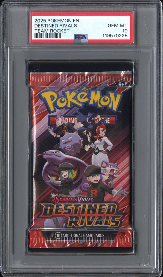 PSA 10 - Destined Rivals (Team Rocket Art) SV Foil Pack - Pokemon
