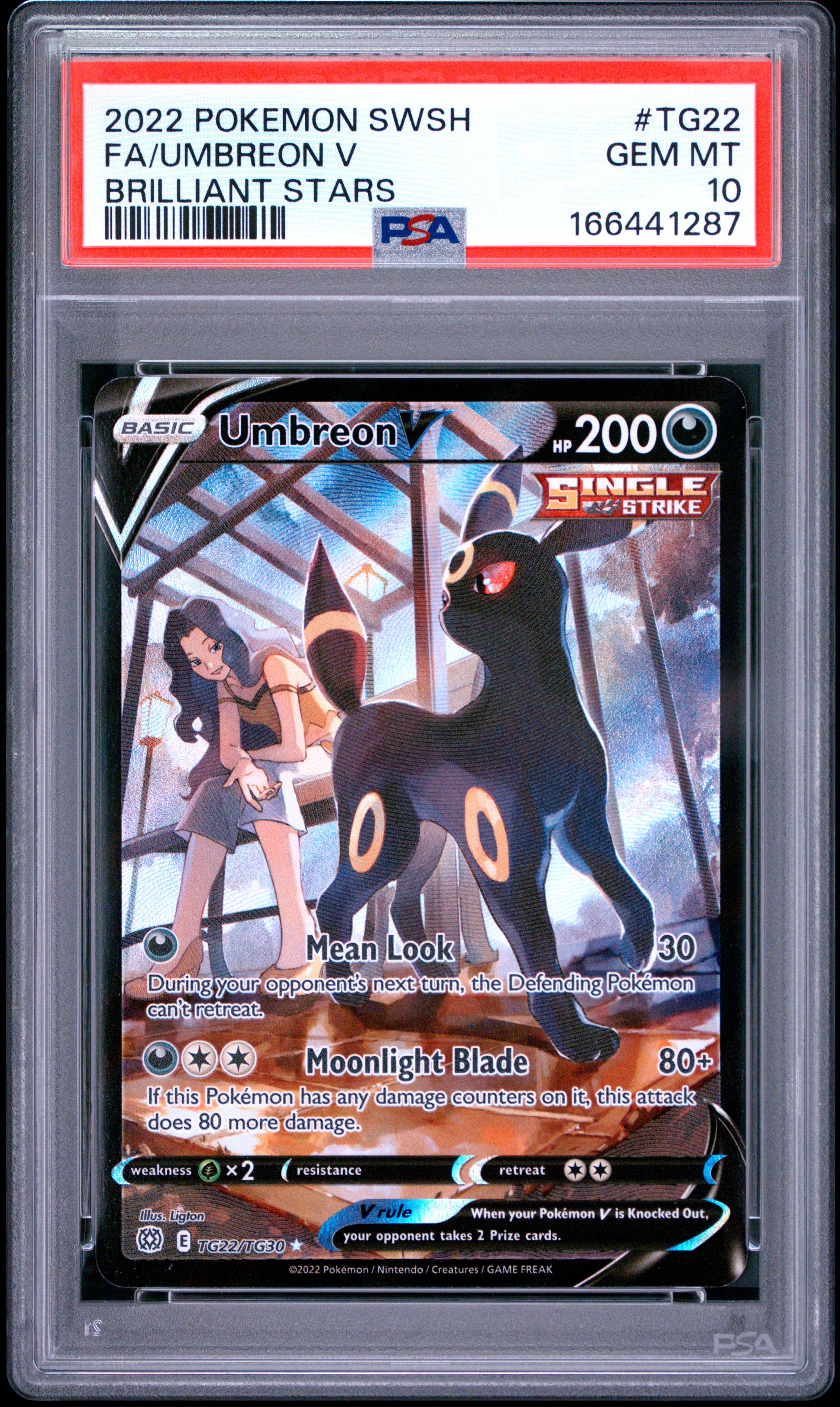 PSA 10 - Umbreon V TG22/TG30 SWSH Brilliant Stars x287 - Pokemon