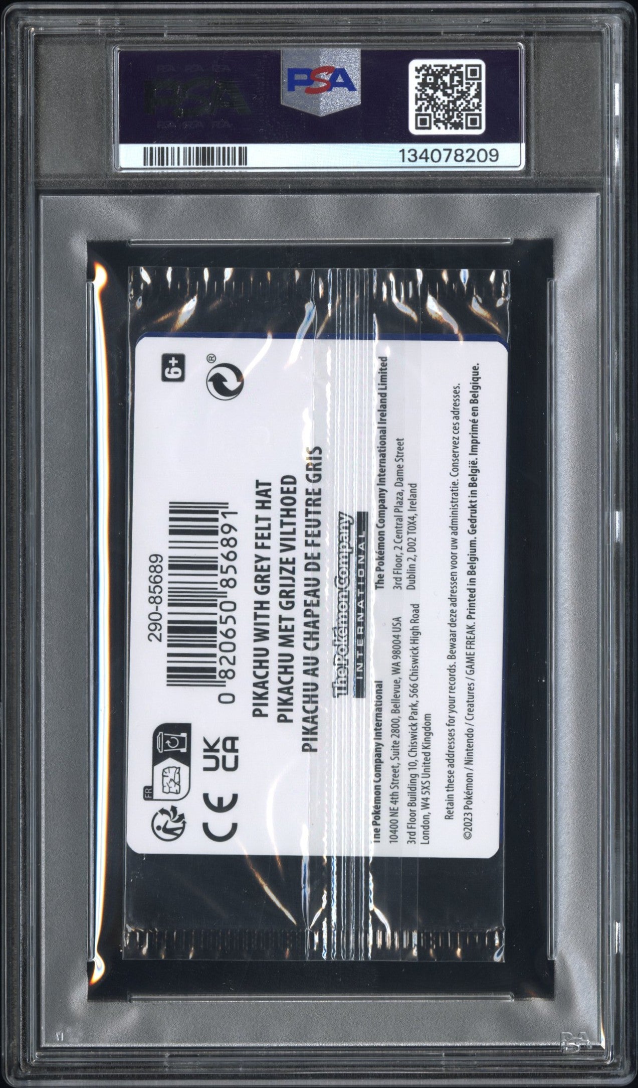 PSA 10 - SEALED Pikachu Grey Felt Hat SVP085 Van Gogh Promo - Pokemon