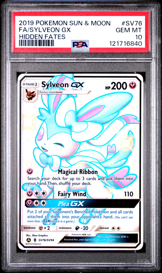 PSA 10 - Sylveon GX SV76/SV94 SM Hidden Fates - Pokemon