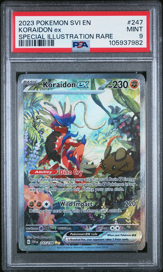 PSA 9 - Koraidon ex SIR 247/198 SV Base Set - Pokemon