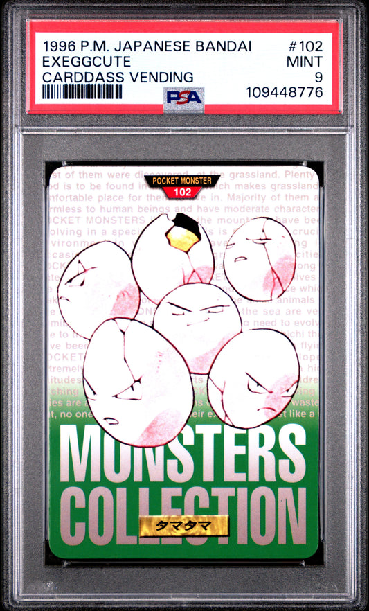 PSA 9 - Exeggcute #102 1996 JPN Bandai Carddass Vending - Pokemon
