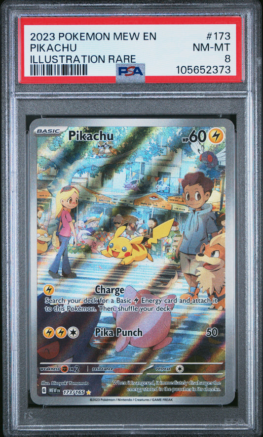 PSA 8 - Pikachu IR 173/165 SV MEW English 151 - Pokemon