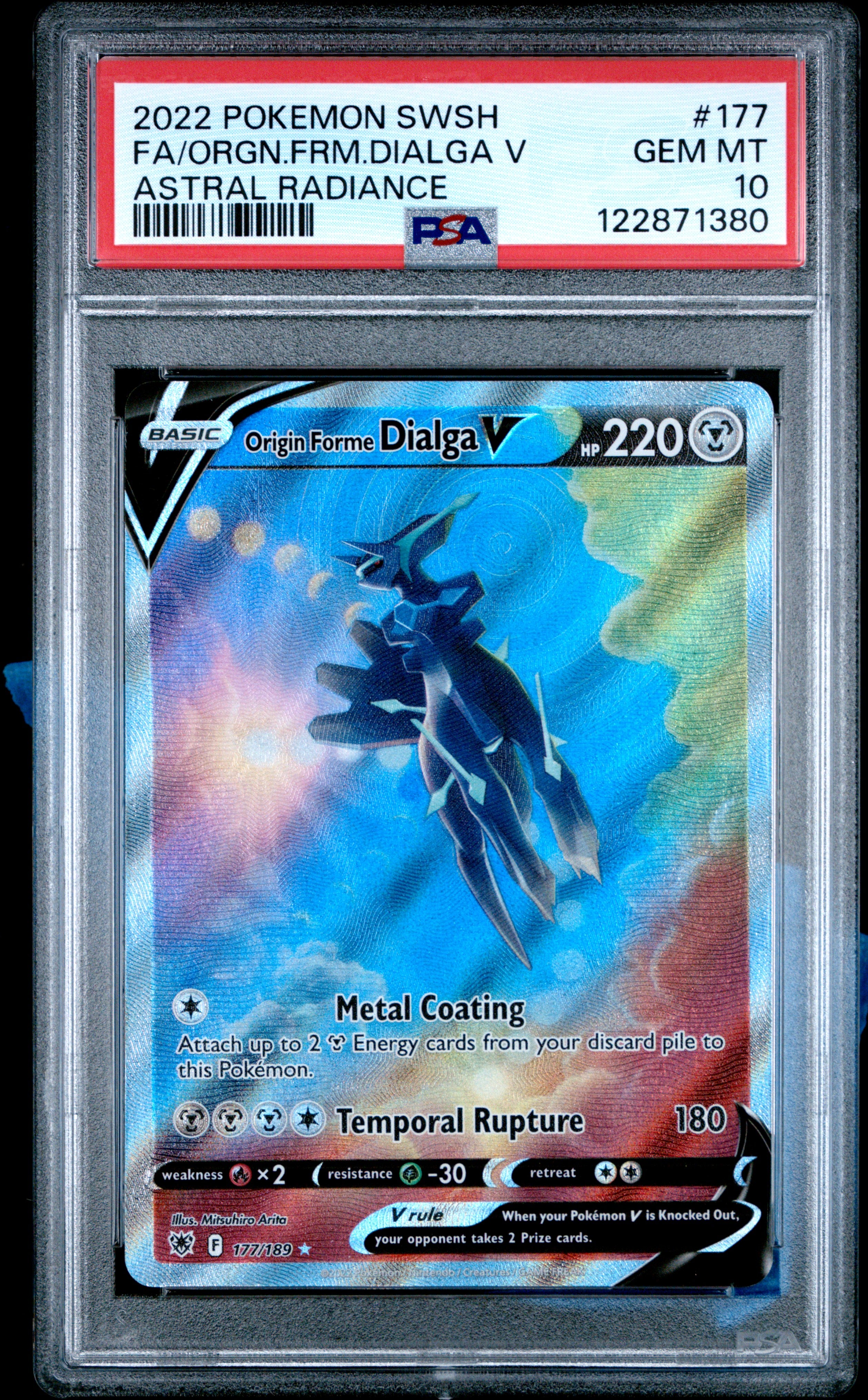 PSA 10 - Origin Forme Dialga V 177/189 SWSH Astral Radiance