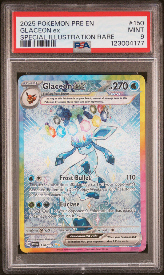 PSA 9 - Glaceon ex 150/131 SIR SV Prismatic Evolutions - Pokemon