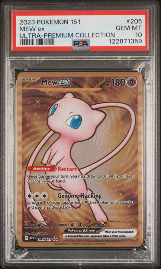 PSA 10 - Mew ex 205/165 Metal SV English 151 Ultra Premium Collection - Pokemon
