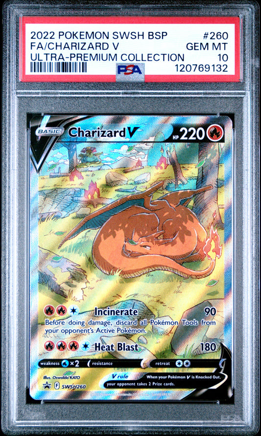 PSA 10 - Charizard V SWSH260 Ultra Premium Collection Promo - Pokemon