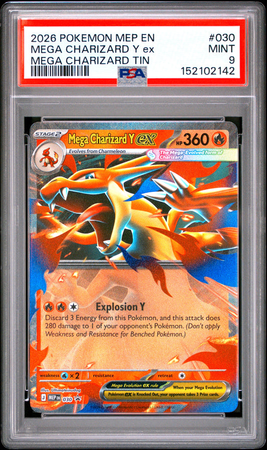 PSA 9 - Mega Charizard Y ex MEP030 Black Star Promo - Pokemon