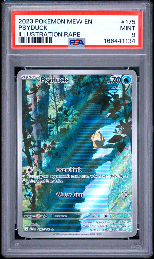 PSA 9 - Psyduck 175/165 Illustration Rare SV English 151 x134 - Pokemon