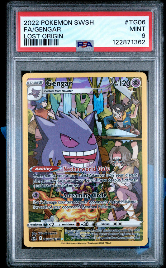 PSA 9 - Gengar TG06/TG30 SWSH Lost Origins - Pokemon