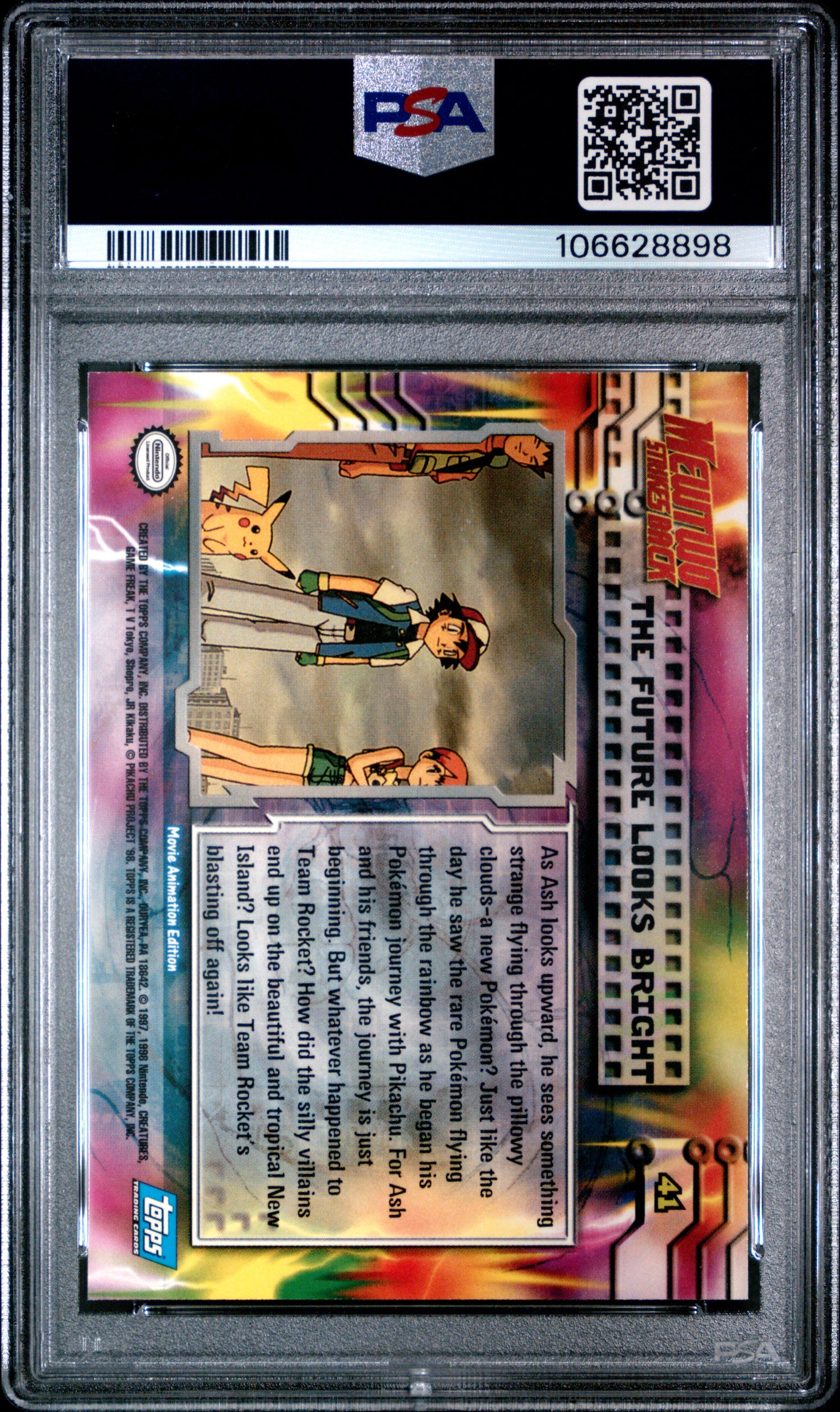 PSA 9 - Mew Future Looks Bright #41 1999 TOPPS Movie Edition - Pokemon