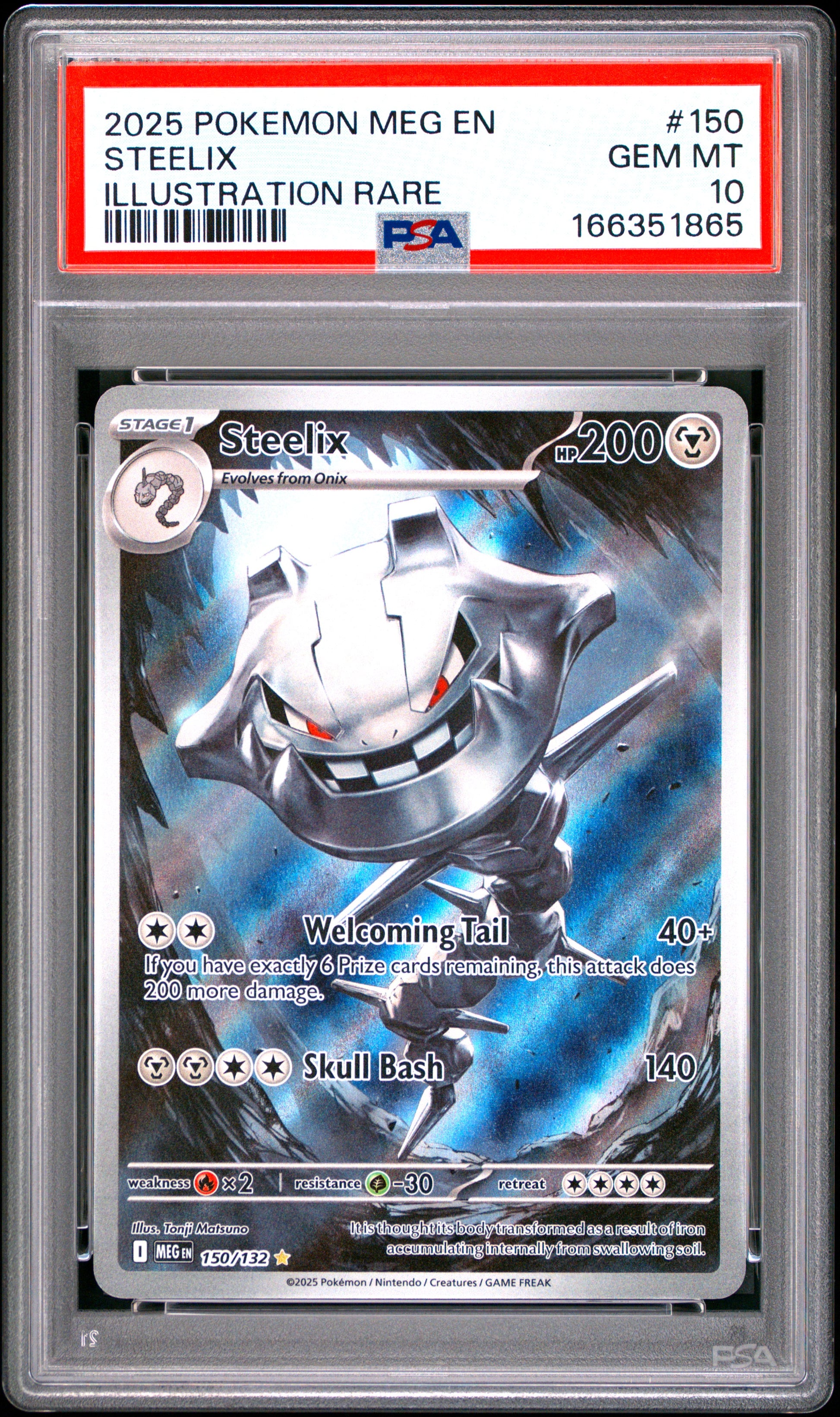 PSA 10 - Steelix 150/132 Illustration Rare MEG Mega Evolution x865 - Pokemon