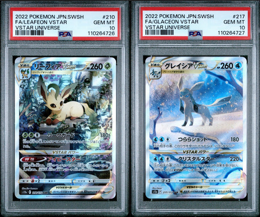 PSA 10 - Leafeon & Glaceon VSTAR /172 s12a VSTAR Universe SEQ - Pokemon