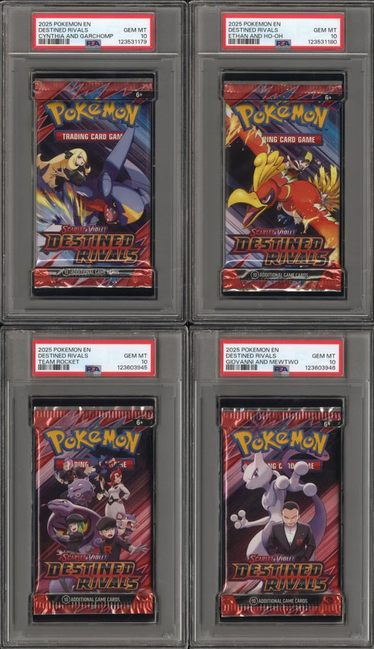 PSA 10 - Destined Rivals SV Foil Pack [ART SET OF FOUR] - Pokemon
