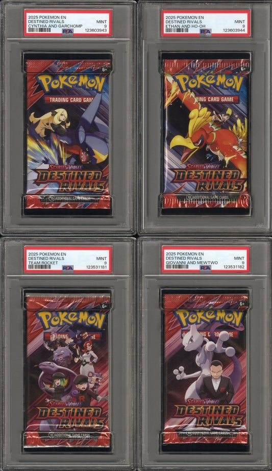 PSA 9 - Destined Rivals SV Foil Pack [ART SET OF FOUR] - Pokemon