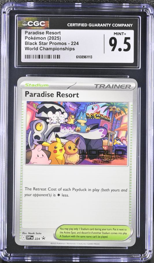 CGC 9.5 - Paradise Resort SVP224 English 2025 World Championships - Pokemon