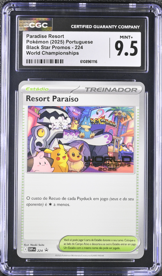 CGC 9.5 - Paradise Resort SV-P Portugese 2025 World Championships - Pokemon