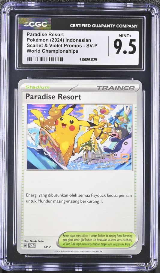 CGC 9.5 - Paradise Resort SV-P Indonesian 2024 World Championships - Pokemon