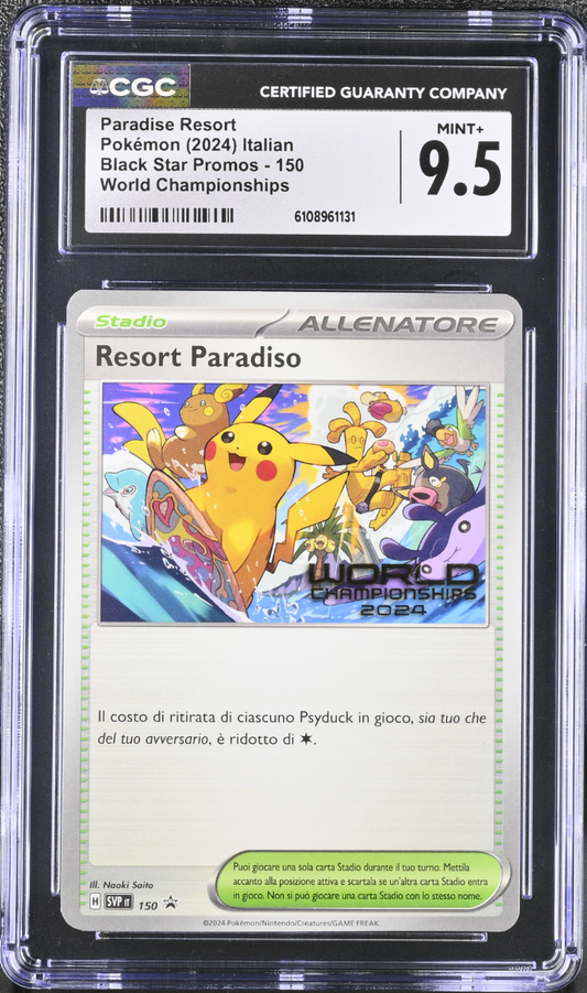 CGC 9.5 - Paradise Resort SV-P Italian 2024 World Championships - Pokemon