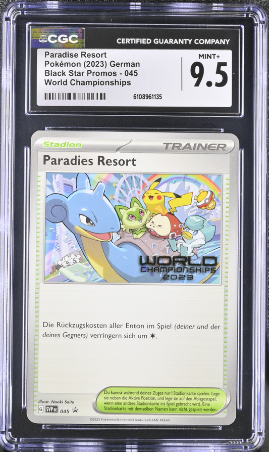 CGC 9.5 - Paradise Resort SVP045 German 2023 World Championships - Pokemon