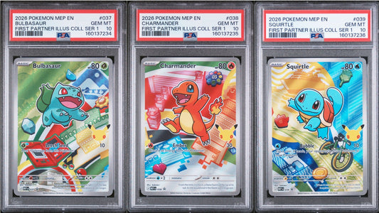PSA 10 - Bulbasaur Charmander Squirtle [SEQ] First Partner Collection - Pokemon