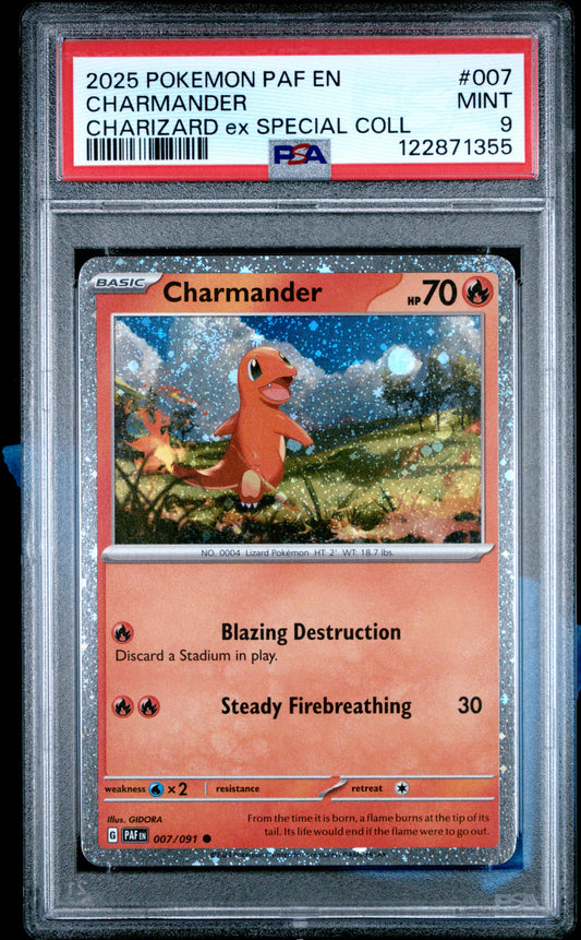 PSA 9 - Charmander Holo 007/091 SV Charizard ex Special Collection Box - Pokemon