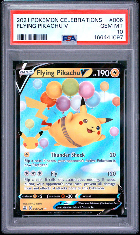 PSA 10 - Flying Pikachu V 006/025 SWSH Celebrations x097 - Pokemon