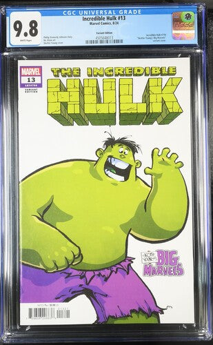 CGC 9.8 - Incredible Hulk #13 - 8/24 - Skottie Young's Big Marvels Variant Cover - Comic