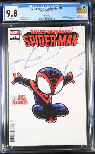 CGC 9.8 - Miles Morales: Spider-Man #21 - 8/24 - Skottie Young's Big Marvels Variant Cover - Comic
