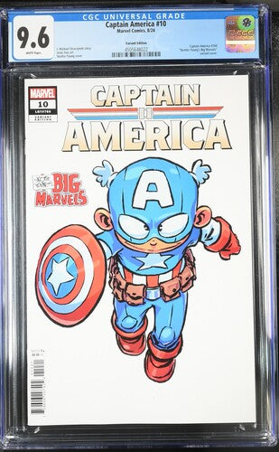 CGC 9.6 - Captain America #10 - 8/24 - Skottie Young's Big Marvels Variant Cover - Comic