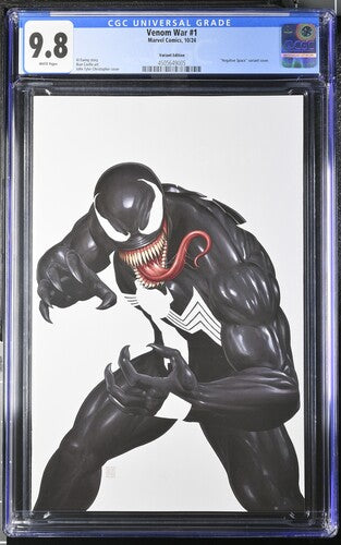 CGC 9.8 - Venom War #1 - 10/24 - "Negative Space" variant cover - Comic