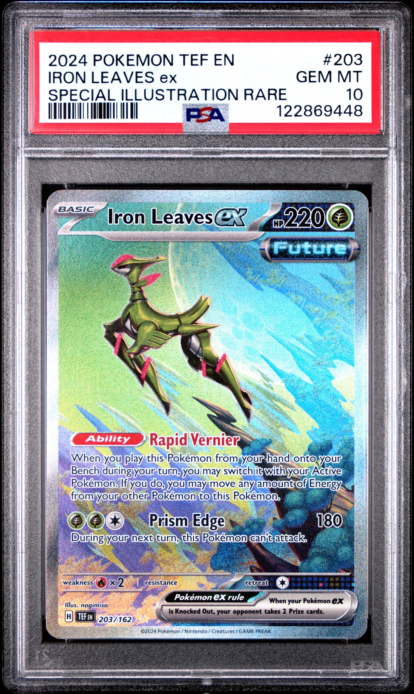 PSA 10 - Iron Leaves ex 203/172 SV Temporal Forces - Pokemon