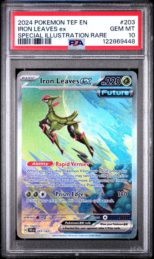 PSA 10 - Iron Leaves ex 203/172 SV Temporal Forces - Pokemon