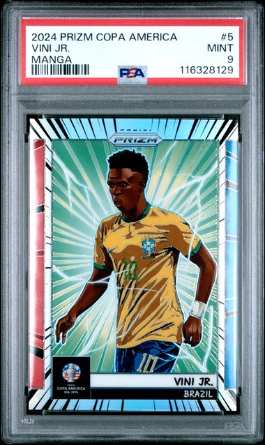 PSA 9 - Vini Jr. Prizm Manga 2024 #5 SSP - Football